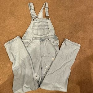 Carmar Denim Light Wash Distressed Overalls